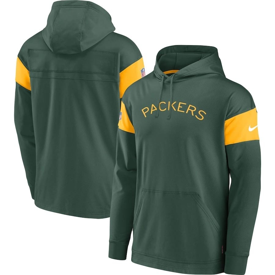 Men's Green Bay Packers Green Nike Performance Pullover Hoodie