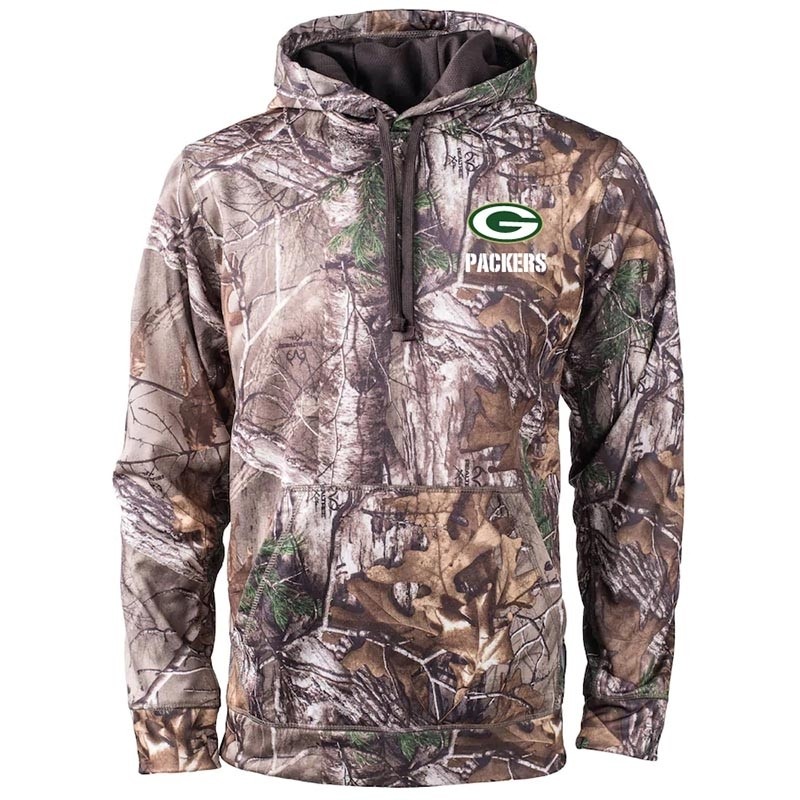 Men's Green Bay Packers Realtree Camouflage Champion Tech Fleece Pullover Hoodie