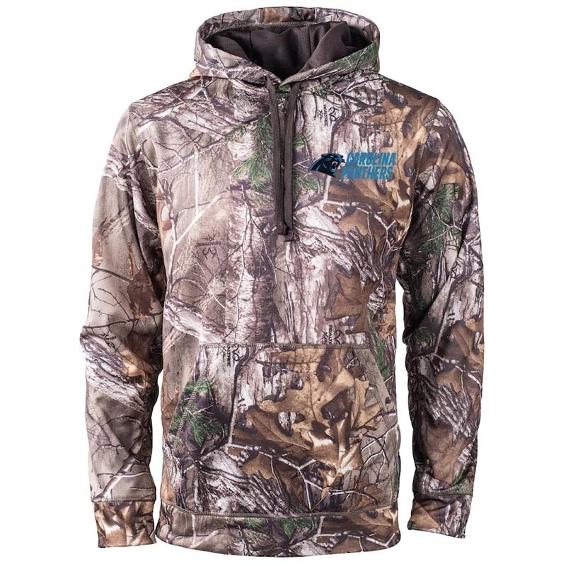 Men's Carolina Panthers Realtree Camouflage Champion Tech Fleece Pullover Hoodie