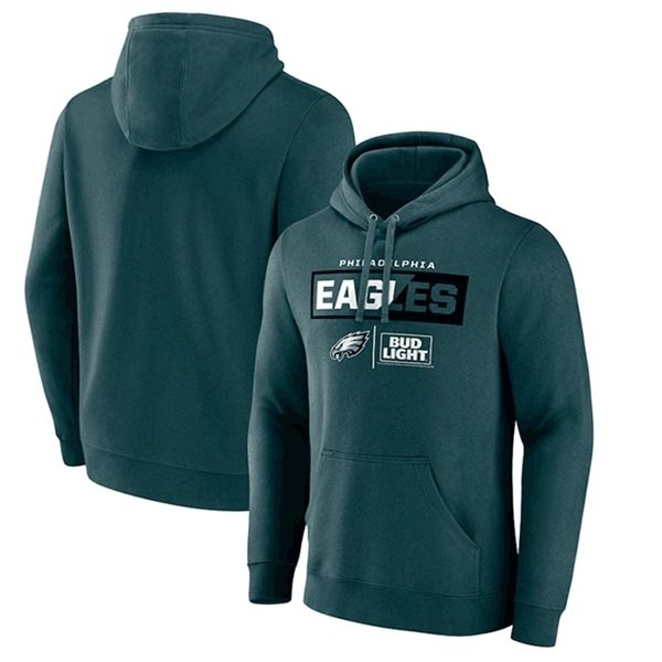 Men's Philadelphia Eagles Green X Bud Light Pullover Hoodie