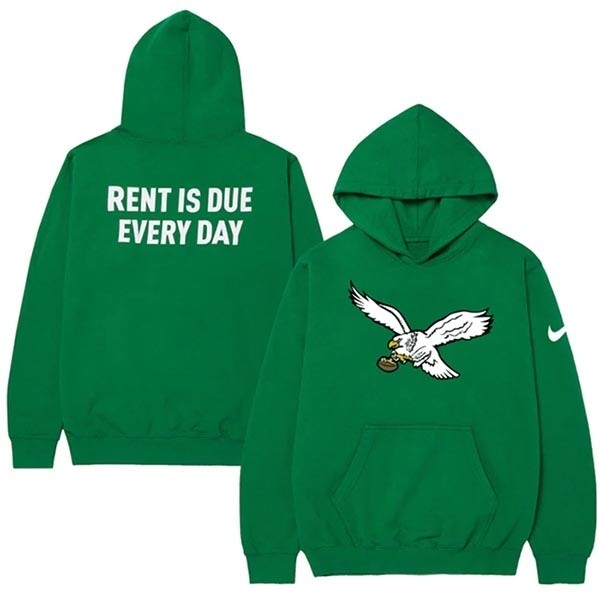 Men's Philadelphia Eagles Green LOGO Sideline Pullover Hoodie