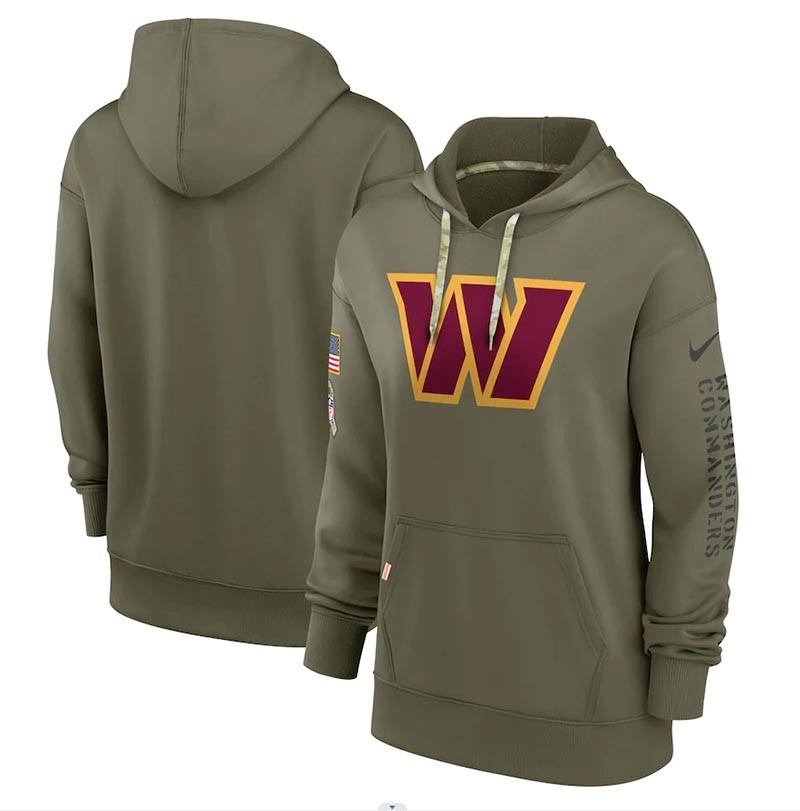 Women's Washington Commanders Nike Olive 2022 Salute To Service Performance Pullover Hoodie