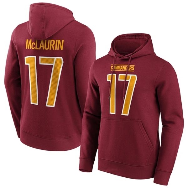 Men's Washington Commanders #17 Terry McLaurin Red-Yellow Hoodie