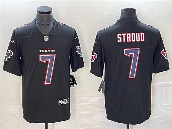 Men's Houston Texans #7 C.J. Stroud Black Fashion Limited Jersey