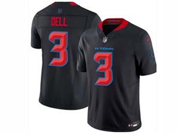 Men's Houston Texans #3 Tank Dell 2024 Alternate Navy Vapor Limited Jersey