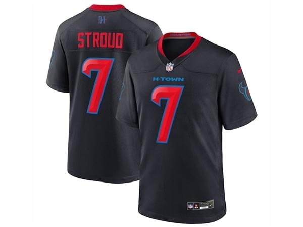 Men's Houston Texans #7 C.J. Stroud 2024 Alternate Navy Vapor Limited Jersey