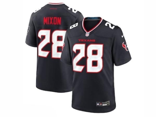 Men's Houston Texans #28 Joe Mixon 2024 Navy Vapor Limited Jersey