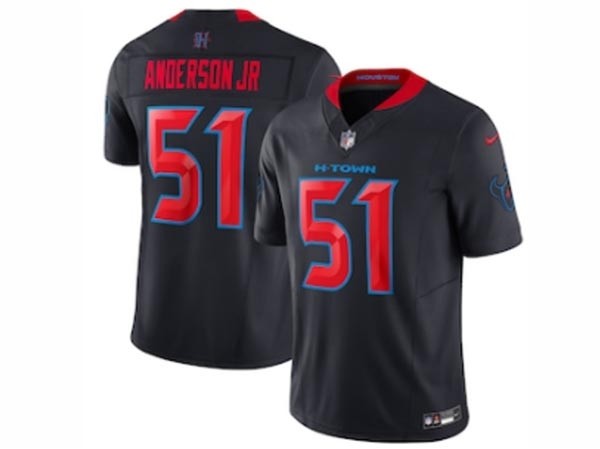 Men's Houston Texans #51 Will Anderson Jr. 2024 Alternate Navy Vapor Limited Jersey