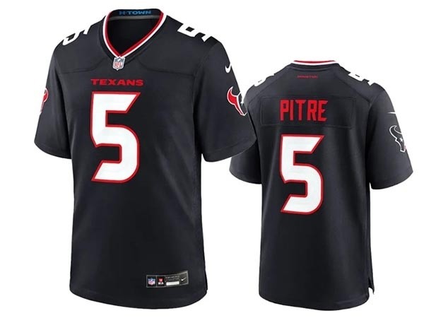 Men's Houston Texans #5 Jalen Pitre 2024 Navy Vapor Limited Jersey