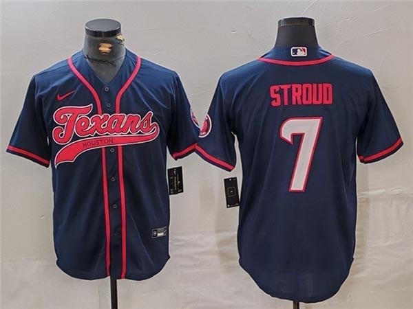 NFL Houston Texans #7 C.J. Stroud Navy Baseball Limited Jersey