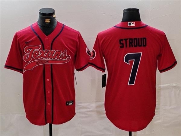 NFL Houston Texans #7 C.J. Stroud Red Baseball Limited Jersey