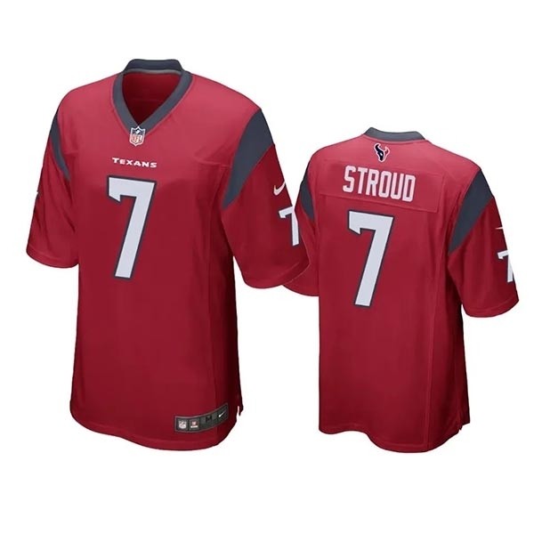 Women Houston Texans #7 C.J. Stroud Red Stitched Game Jersey