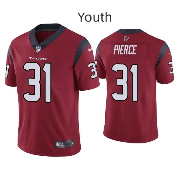 Youth Houston Texans #31 Dameon Pierce Red Vapor Untouchable Limited Stitched Jersey