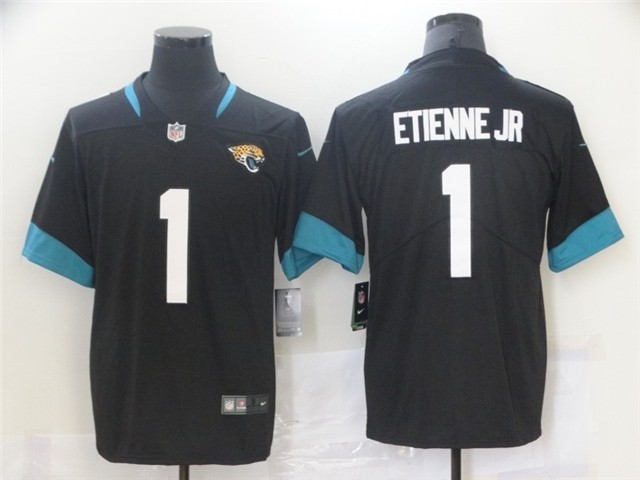 Jacksonville Jaguars #1 Travis Etienne Black Vapor Limited Jersey