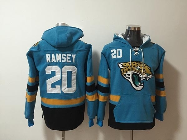 NFL Jacksonville Jaguars #20 Jalen Ramsey Green All Stitched Hooded Sweatshirt