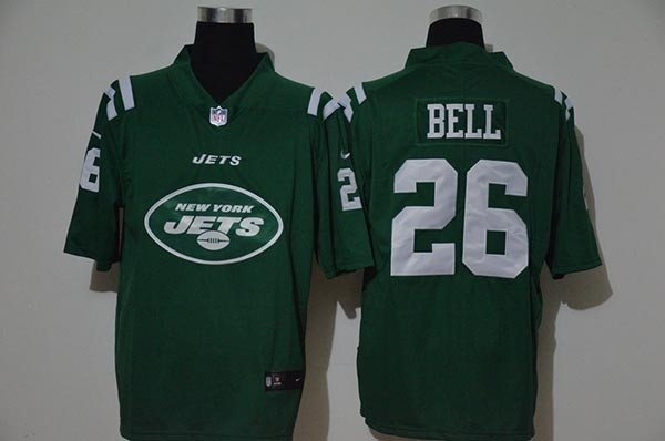 NFL Jets #26 Le'Veon Bell Green Team Big Logo Vapor Untouchable Limited Jersey