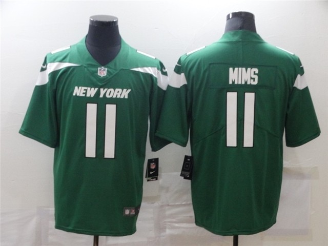 Men's Jets #11 Denzel Mims Green Team Color Stitched NFL Vapor Untouchable Limited Jersey