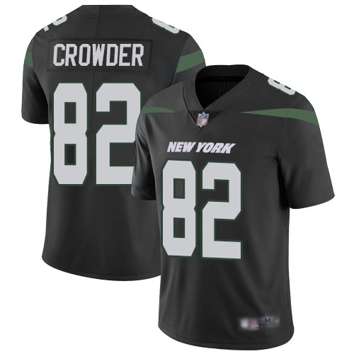 Men's Jets #82 Jamison Crowder Black Alternate Stitched Football Vapor Untouchable Limited Jersey