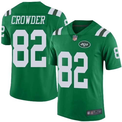 Nike Jets #82 Jamison Crowder Green Men's Stitched Football Limited Rush Jersey