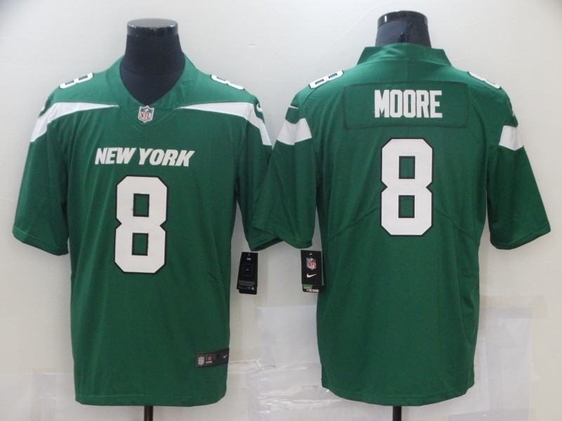 Men's New York Jets #8 Elijah Moore Nike Gotham Green 2021 Vapor Untouchable Jersey