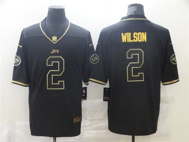 New York Jets #2 Zach Wilson Black Gold Vapor Limited Jersey