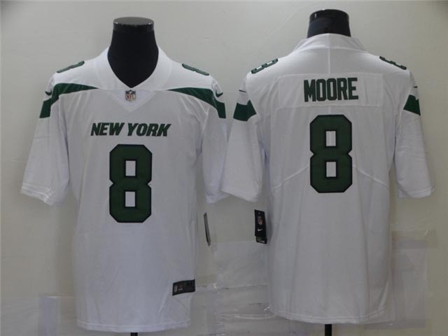 New York Jets #8 Elijah Moore White Vapor Limited Jersey