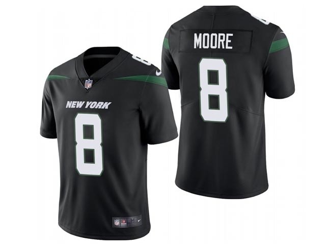 New York Jets #8 Elijah Moore Black Vapor Limited Jersey