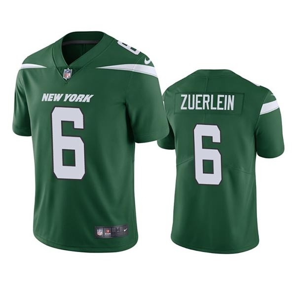 Men's New York Jets #6 Greg Zuerlein Green Vapor Untouchable Limited Stitched Jersey