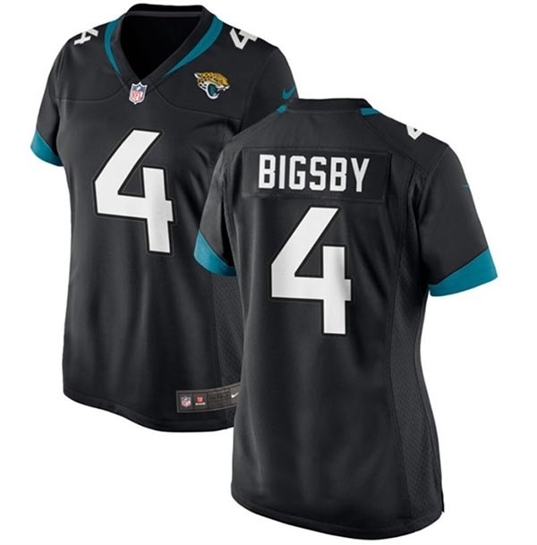 Women's Jacksonville Jaguars #4 Tank Bigsby Black Stitched Jersey(Run Small)