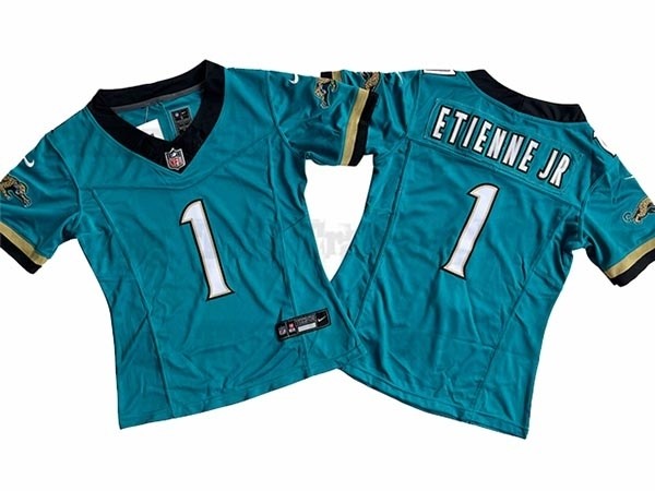 Women's Jacksonville Jaguars #1 Travis Etienne Teal Vapor F.U.S.E. Limited Jersey