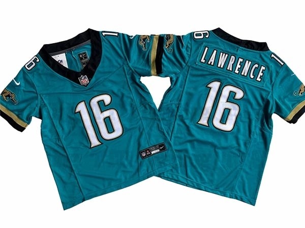 Youth Jacksonville Jaguars #16 Trevor Lawrence Teal Vapor F.U.S.E. Limited Jersey