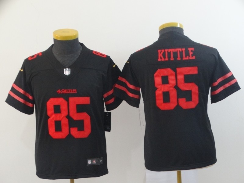 NFL Youth San Francisco 49ers George Kittle #85 Black Jersey