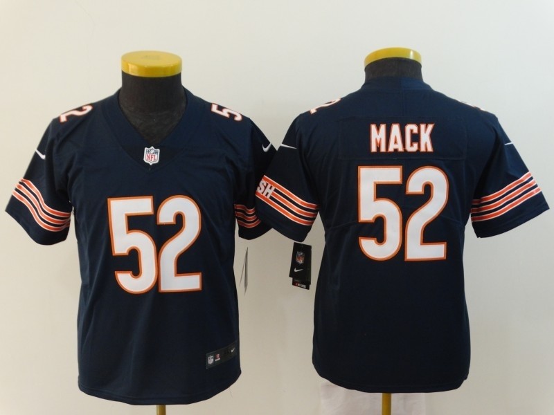 NFL Youth Bears Khalil Mack #52 blue Jersey