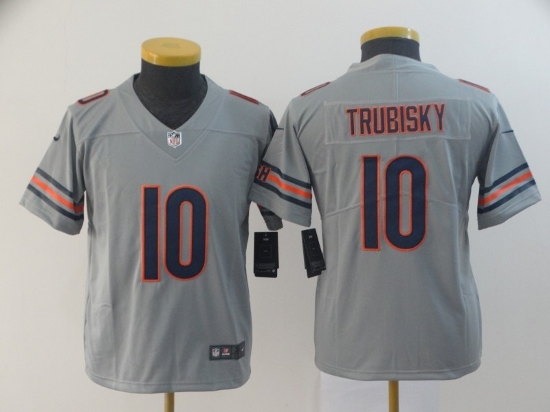 NFL Youth Bears Truubisky #10 grey Inverted Legend Jersey