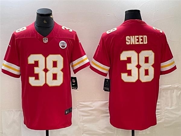 Men's Kansas City Chiefs #38 L'Jarius Sneed Red Vapor Limited Jersey