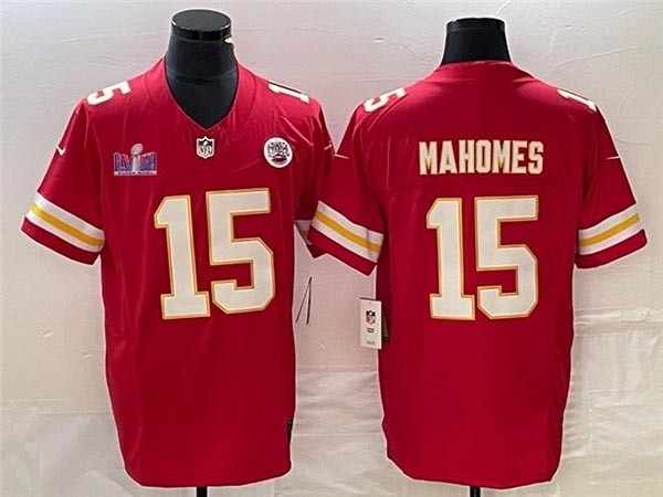 Men's Kansas City Chiefs #15 Patrick Mahomes Red Super Bowl LVIII F.U.S.E. Limited Jersey