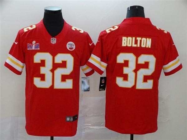 Men's Kansas City Chiefs #32 Nick Bolton Red Super Bowl LVIII Limited Jersey