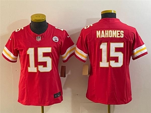 Women's Kansas City Chiefs #15 Patrick Mahomes Red Vapor F.U.S.E. Limited Jersey