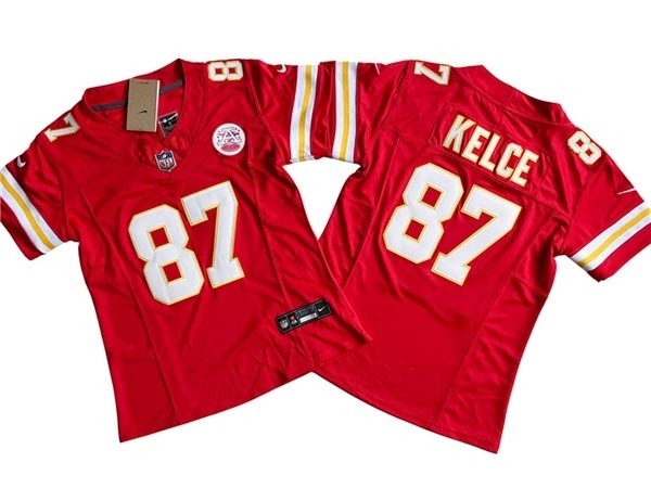 Women's Kansas City Chiefs #87 Travis Kelce Red Vapor F.U.S.E. Limited Jersey