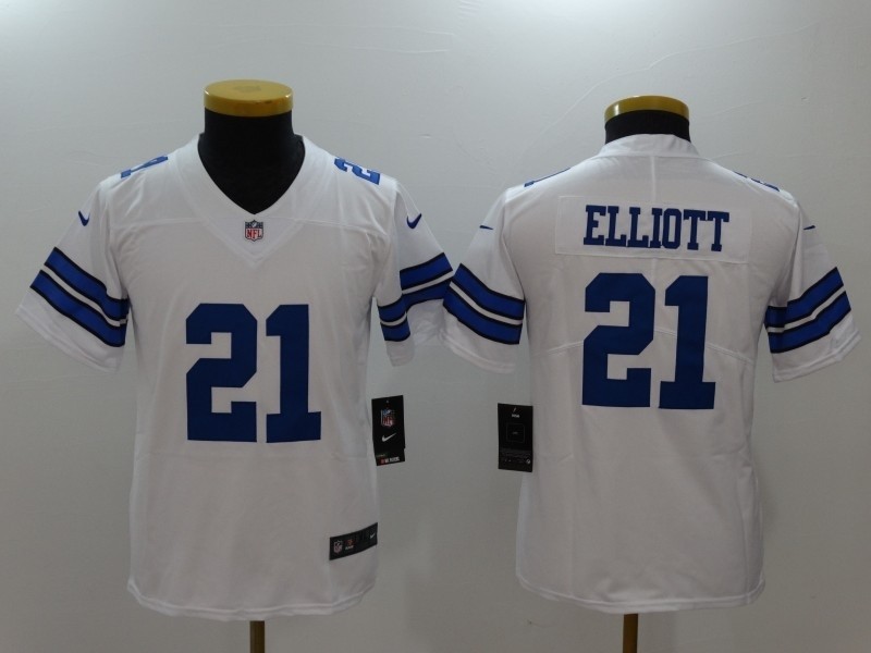 NFL Youth Dallas Cowboys Ezekiel Elliott #21 white Jersey