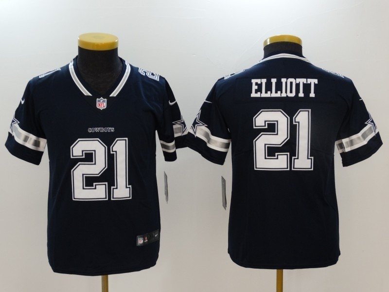 NFL Youth Dallas Cowboys Ezekiel Elliott #21 blue Jersey