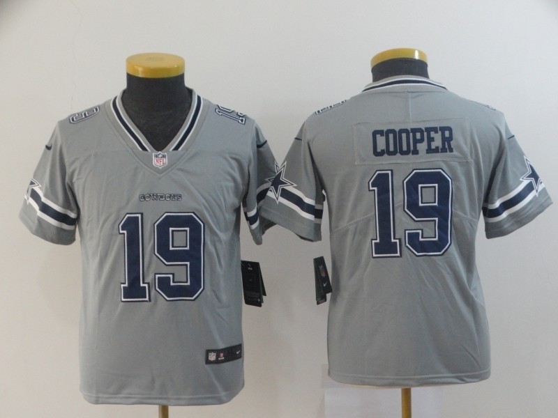 NFL Youth Cowboys Amari Cooper #19 Grey Inverted Legend Jersey