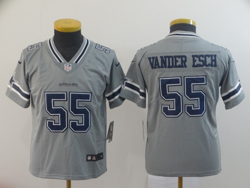 NFL Youth Cowboys Vander Esch #55 Grey Inverted Legend Jersey