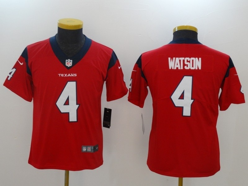 NFL Youth Houston Texans Watson #4 red Jersey