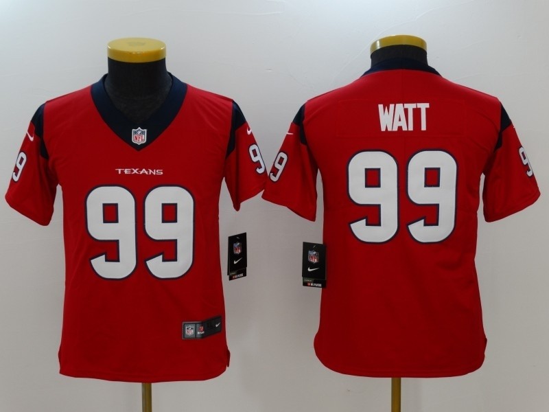 NFL Youth Houston Texans J.J. Watt #99 red Jersey