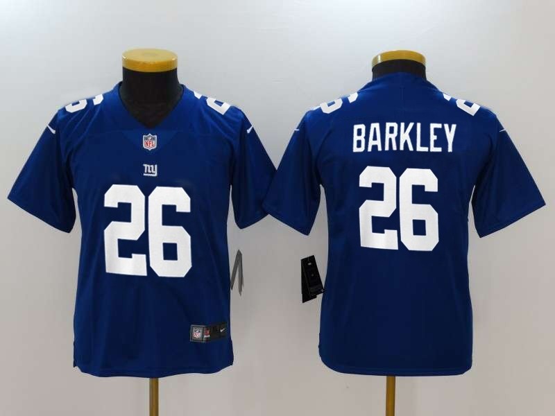 NFL Youth New York Giants Saquon Barkley #26 blue Jersey