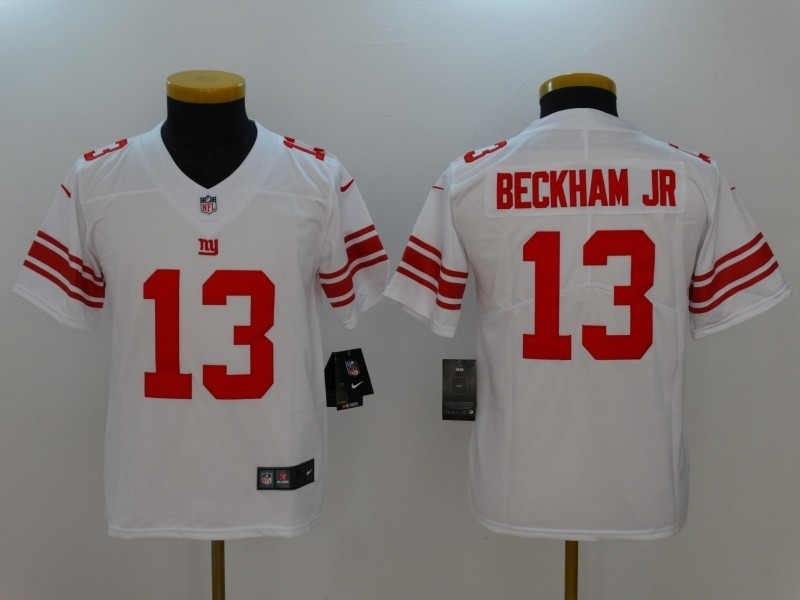 NFL Youth New York Giants Odell Beckham Jr. #13 White Jersey