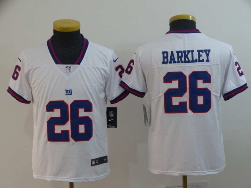 NFL Youth New York Giants Saquon Barkley #26 white Rush Limited Jersey