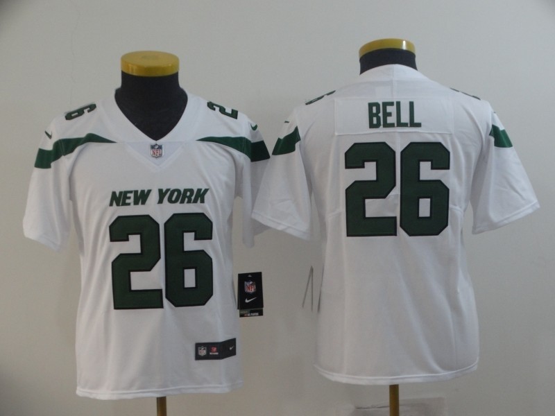 NFL Youth New York Jets Le'Veon Bell #26 White 2019 Jersey