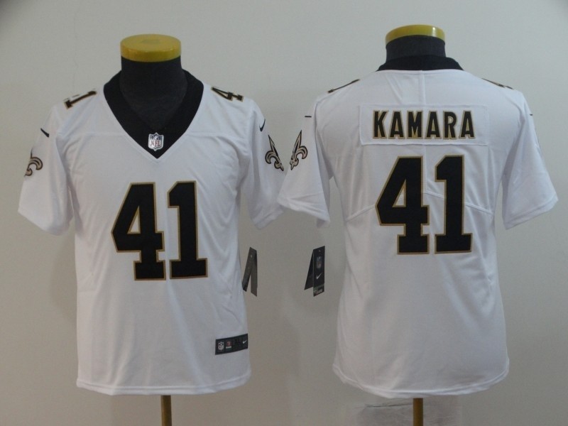 NFL Youth New Orleans Saints Kamara #41 white Jersey